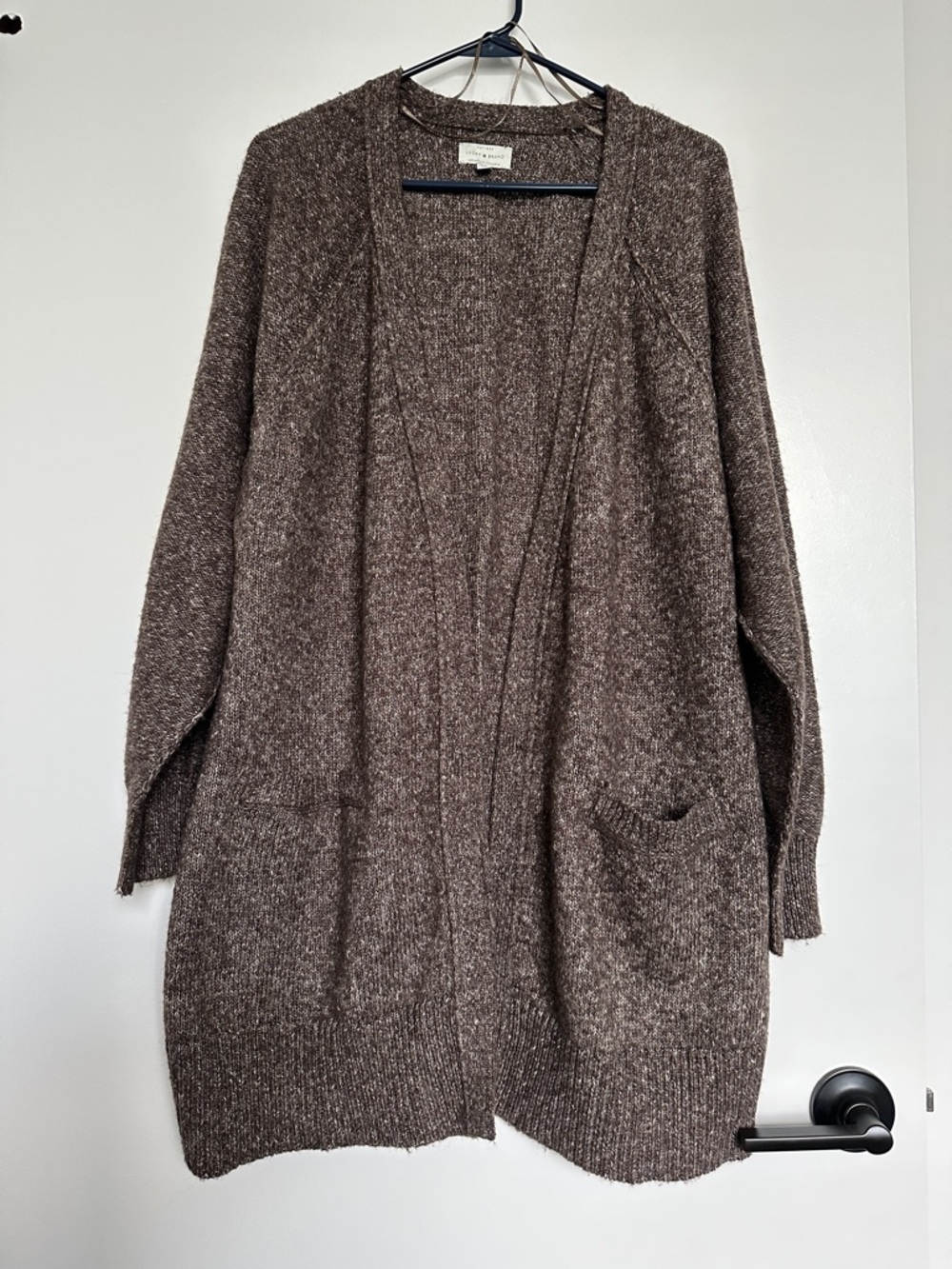 Lucky Brand Brown Speckled Long Cardigan Size XL NWOT